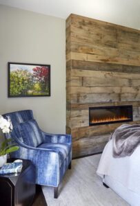 Wooden fireplace trim